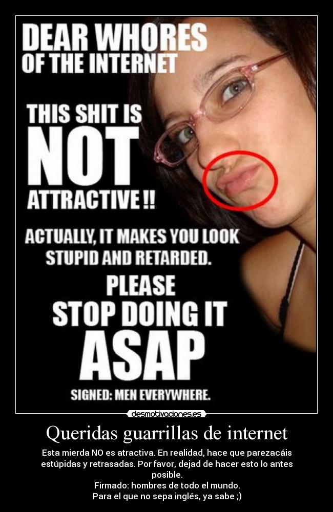 Queridas guarrillas de internet -