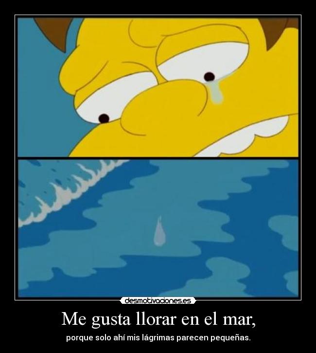 Me gusta llorar en el mar, - 
