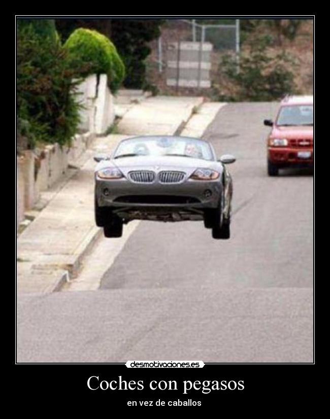 Coches con pegasos - en vez de caballos
