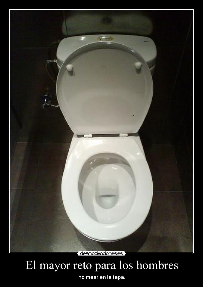 El mayor reto para los hombres - no mear en la tapa.