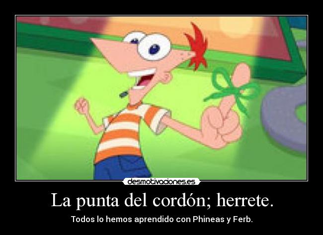 La punta del cordón; herrete. - 