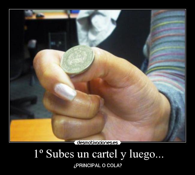 carteles cara cruz desmotivaciones