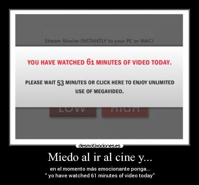 Miedo al ir al cine y... - 