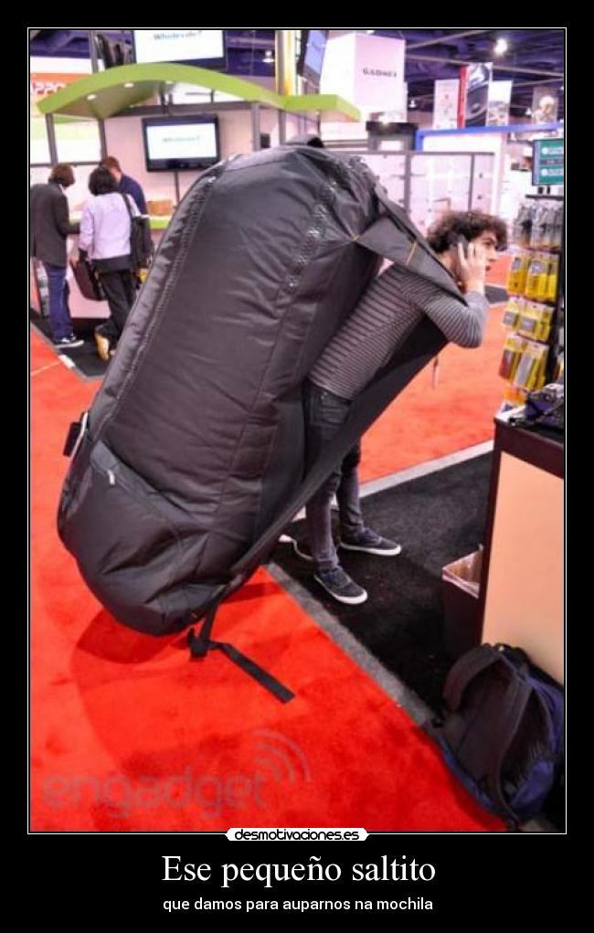 carteles mochila salto saltito saltar colegio llevar libros escuela desmotivaciones