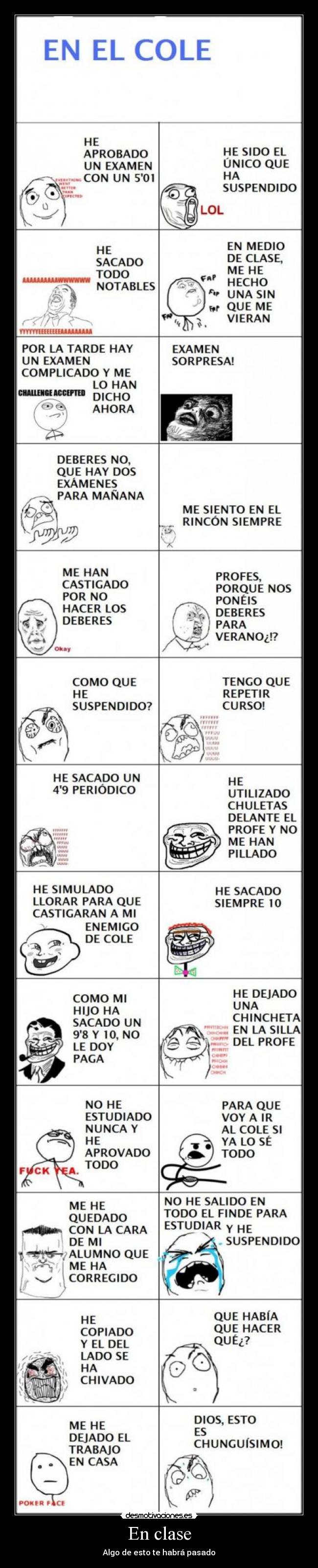 En clase - Algo de esto te habrá pasado