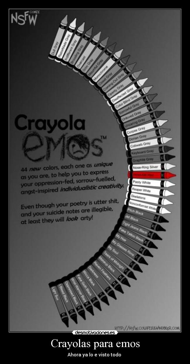 Crayolas para emos - 