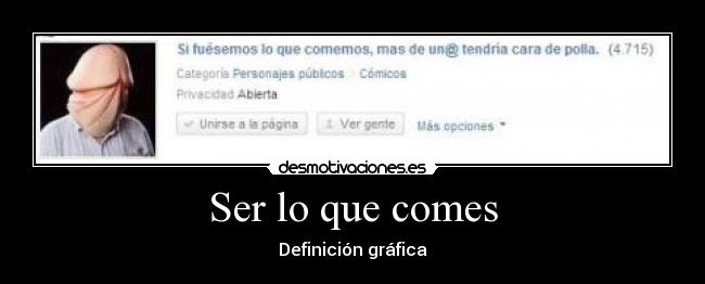 Ser lo que comes - Definición gráfica