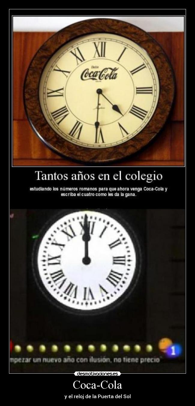 Coca-Cola - y el reloj de la Puerta del Sol