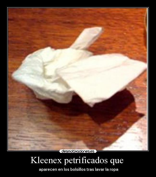 Kleenex petrificados que  - 