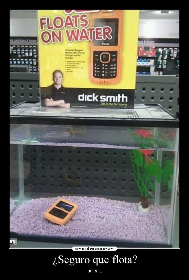 ¿Seguro que flota? -