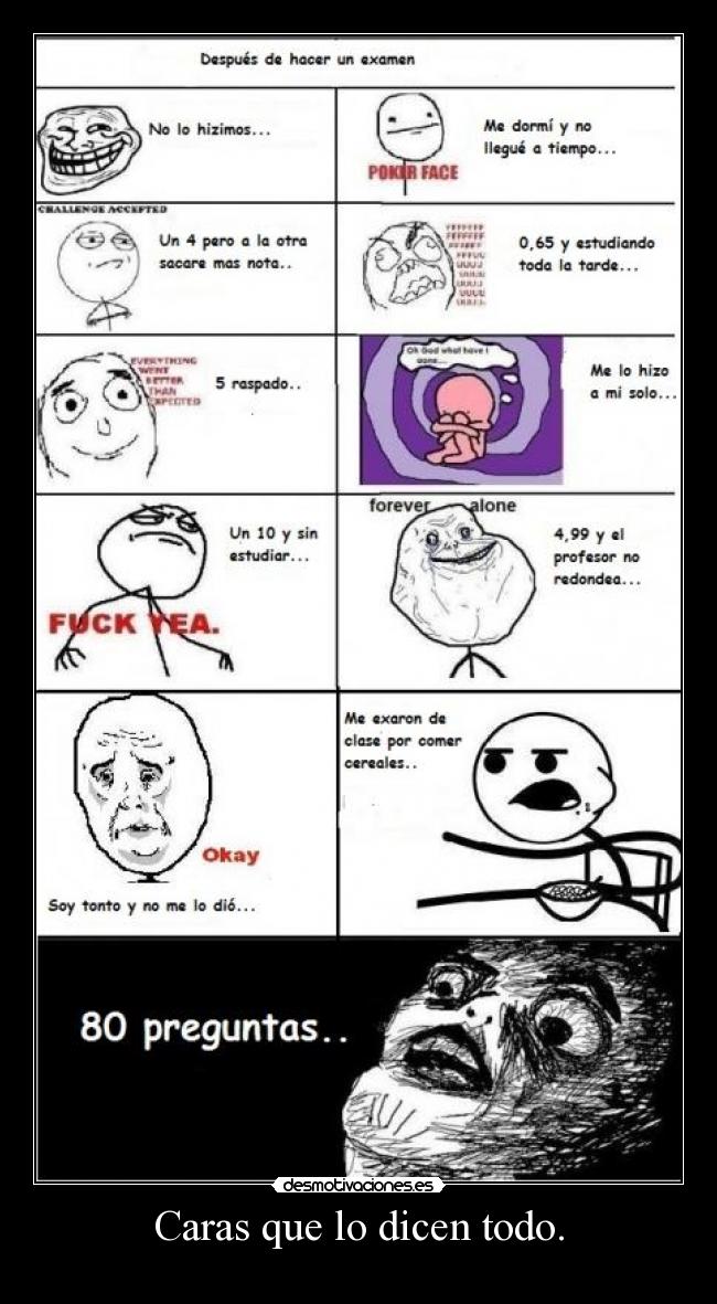 Caras que lo dicen todo. -