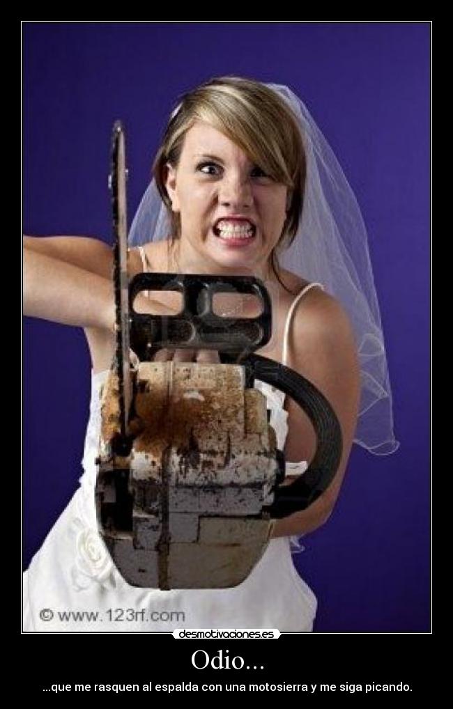 Odio... - ...que me rasquen al espalda con una motosierra y me siga picando.
