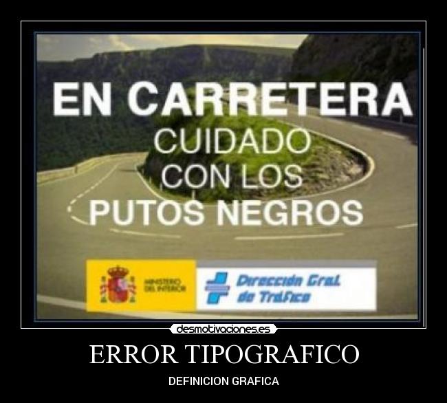 ERROR TIPOGRAFICO - DEFINICION GRAFICA