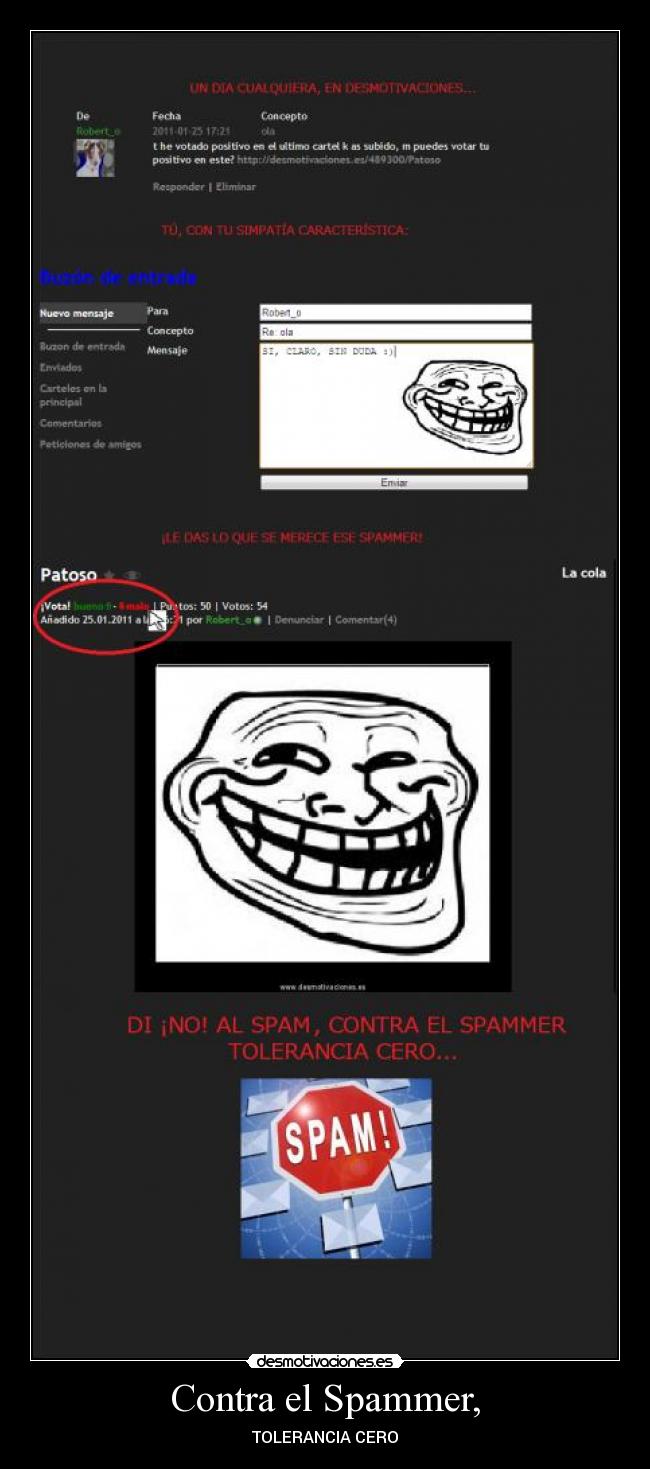 Contra el Spammer, - TOLERANCIA CERO