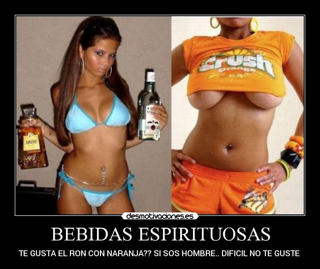 BEBIDAS ESPIRITUOSAS - TE GUSTA EL RON CON NARANJA?? SI SOS HOMBRE.. DIFICIL NO TE GUSTE