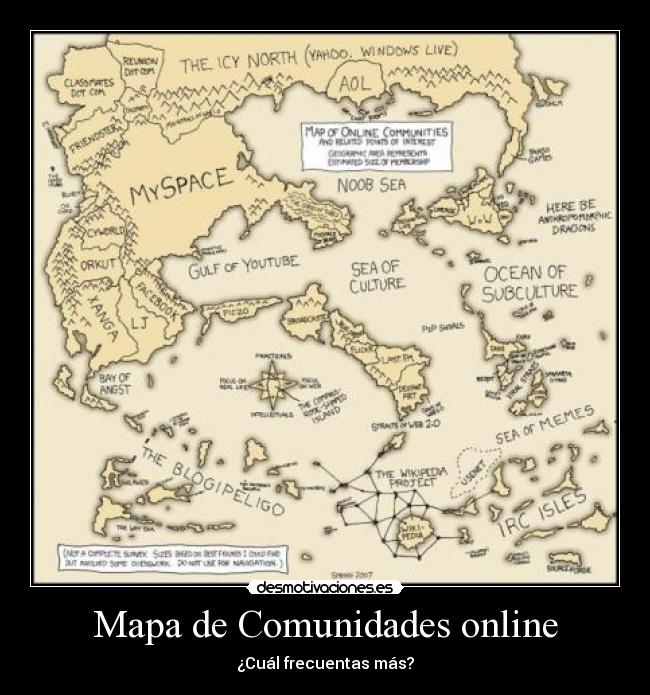 Mapa de Comunidades online - ¿Cuál frecuentas más?