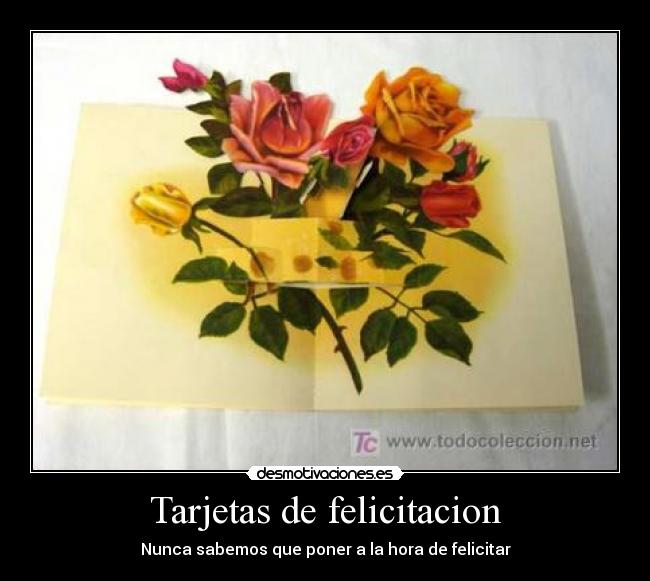 Tarjetas de felicitacion - Nunca sabemos que poner a la hora de felicitar