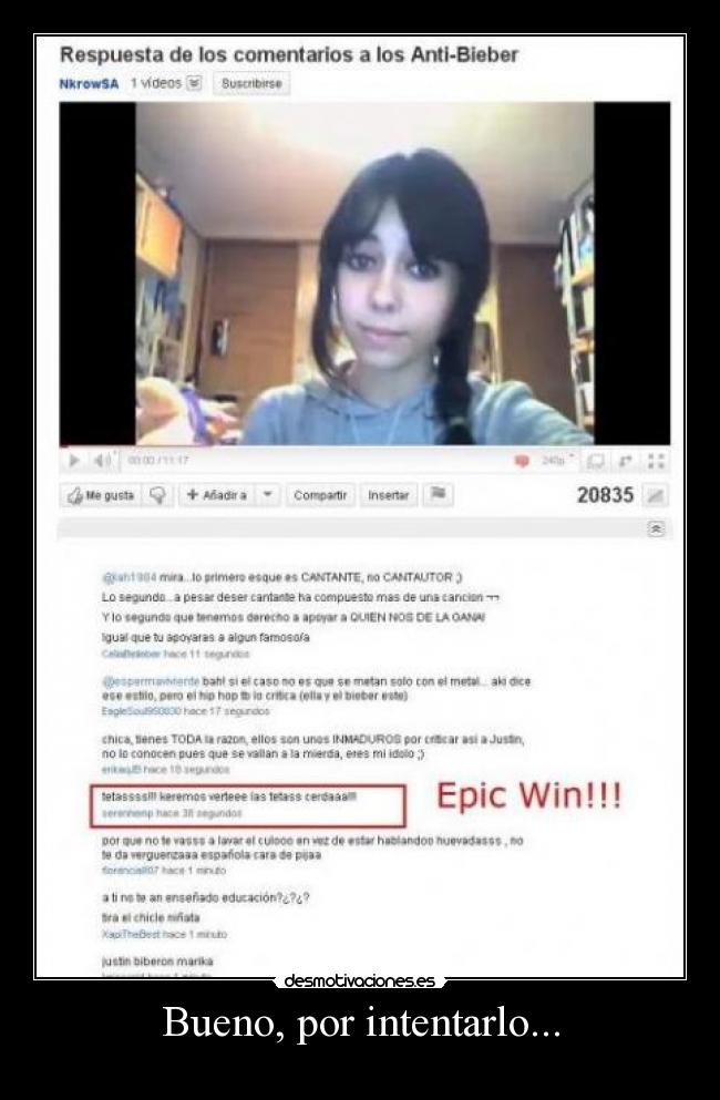 Bueno, por intentarlo... -