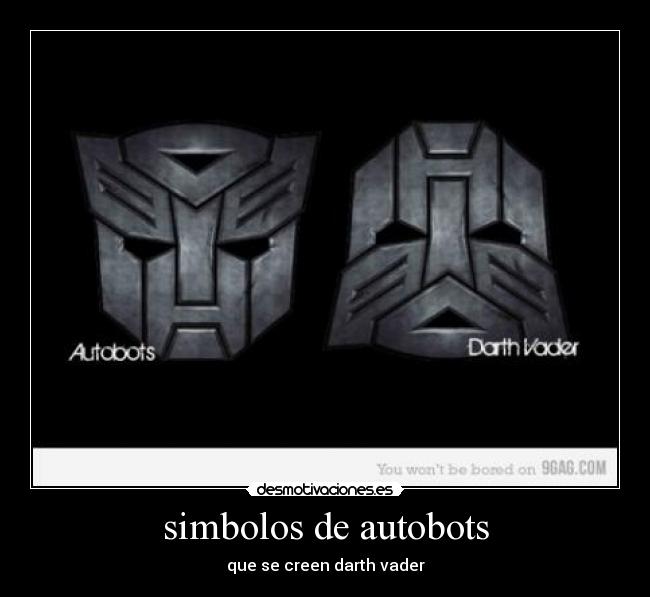 simbolos de autobots - que se creen darth vader