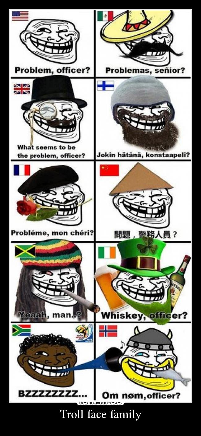 Troll face family -