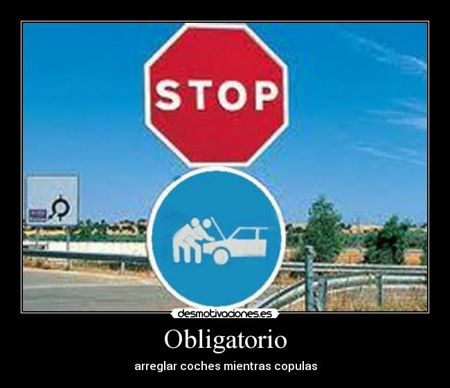 Obligatorio - arreglar coches mientras copulas