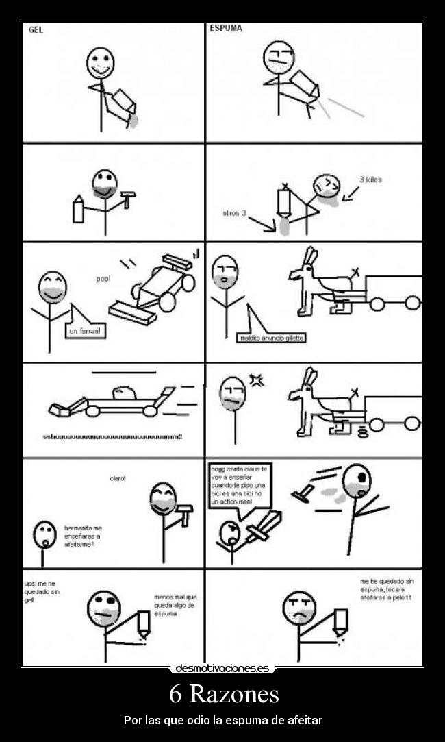 carteles razones por las que odio espuma afeitar humor desmotivaciones sexo porno tetas culo caca pis desmotivaciones