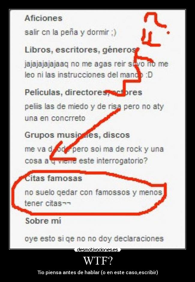WTF? - Tio piensa antes de hablar (o en este caso,escribir)