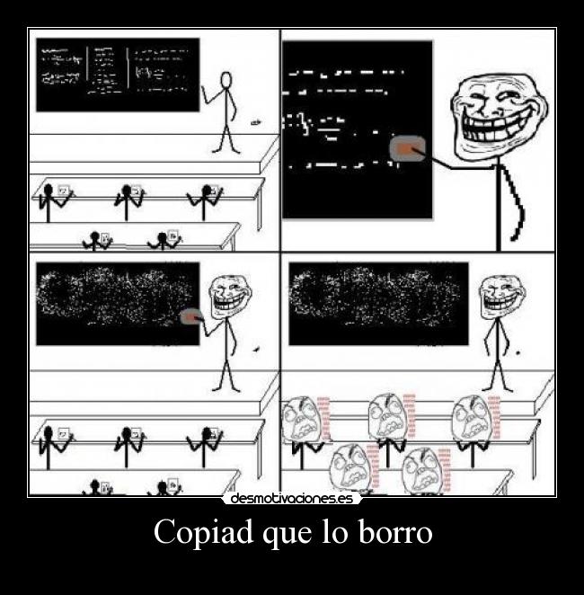 Copiad que lo borro -