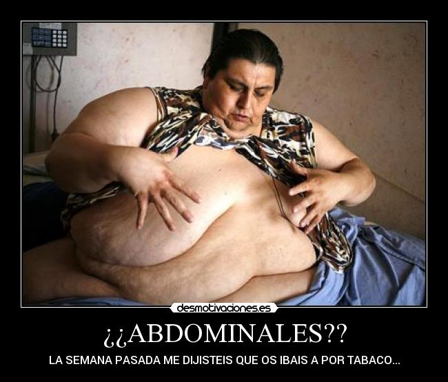 carteles gordo abdominales desmotivaciones