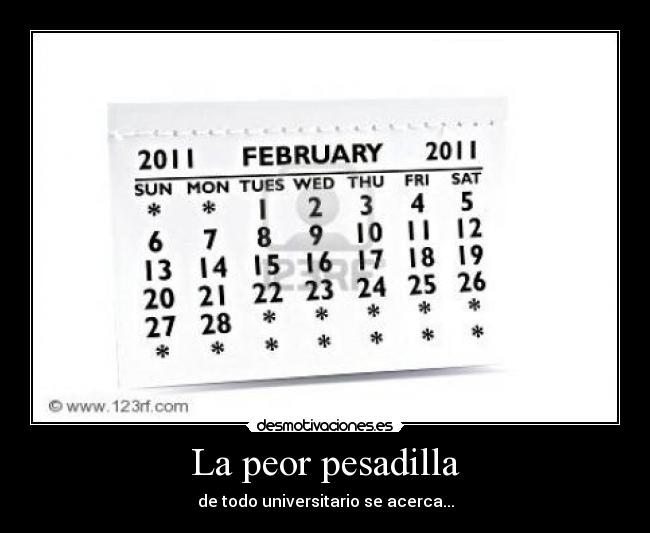 La peor pesadilla -