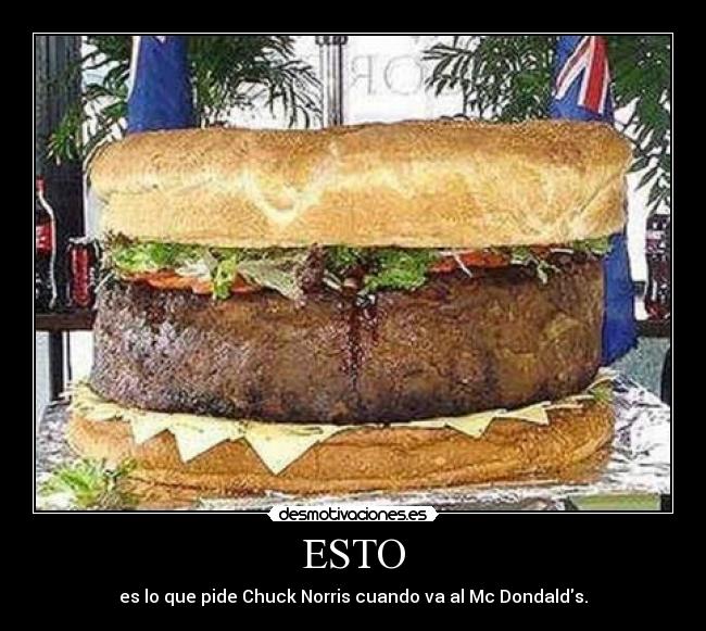 ESTO - es lo que pide Chuck Norris cuando va al Mc Dondalds.