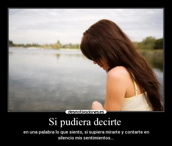 Si pudiera decirte -