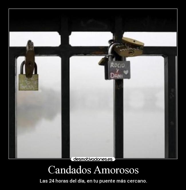carteles candados amor puentes desmotivaciones