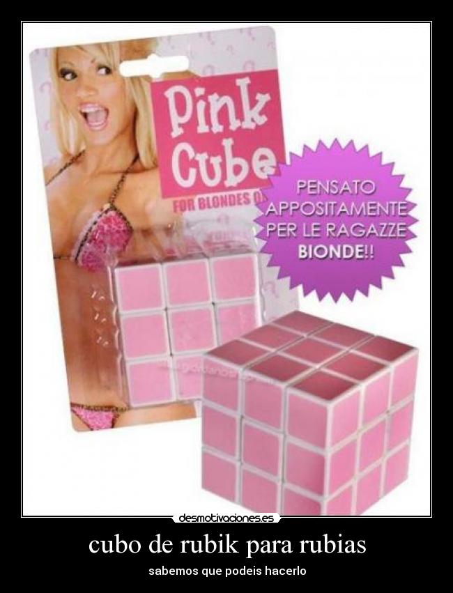 cubo de rubik para rubias - sabemos que podeis hacerlo