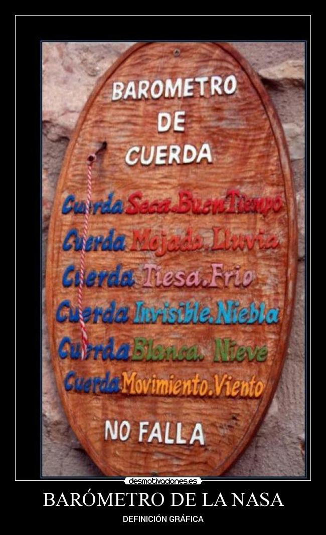 BARÓMETRO DE LA NASA - DEFINICIÓN GRÁFICA