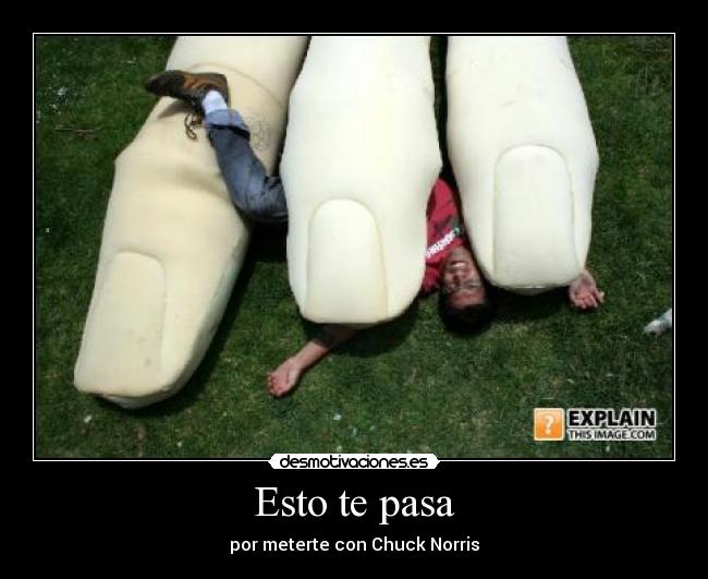 Esto te pasa - por meterte con Chuck Norris