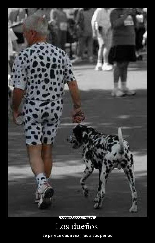 Los dueños - se parece cada vez mas a sus perros.