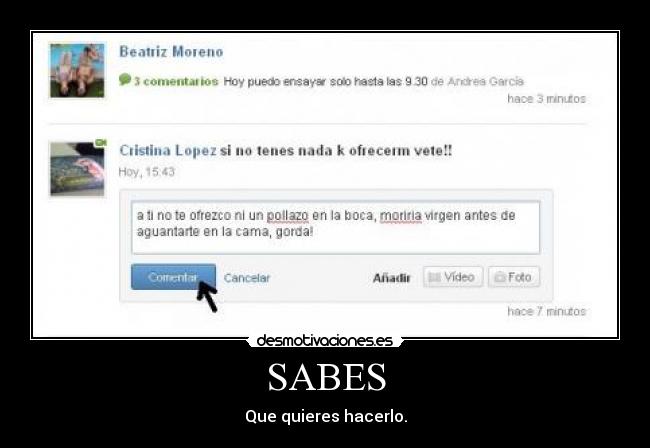 SABES - Que quieres hacerlo.