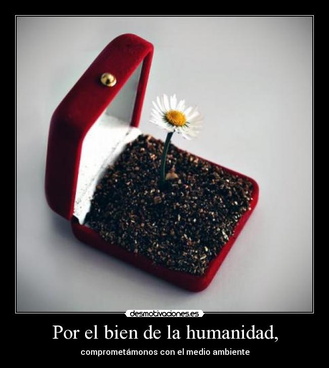 Por el bien de la humanidad, -