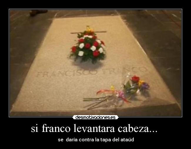 si franco levantara cabeza...  - se  daría contra la tapa del ataúd