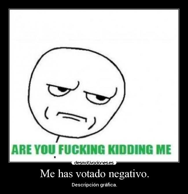 Me has votado negativo. - Descripción gráfica.