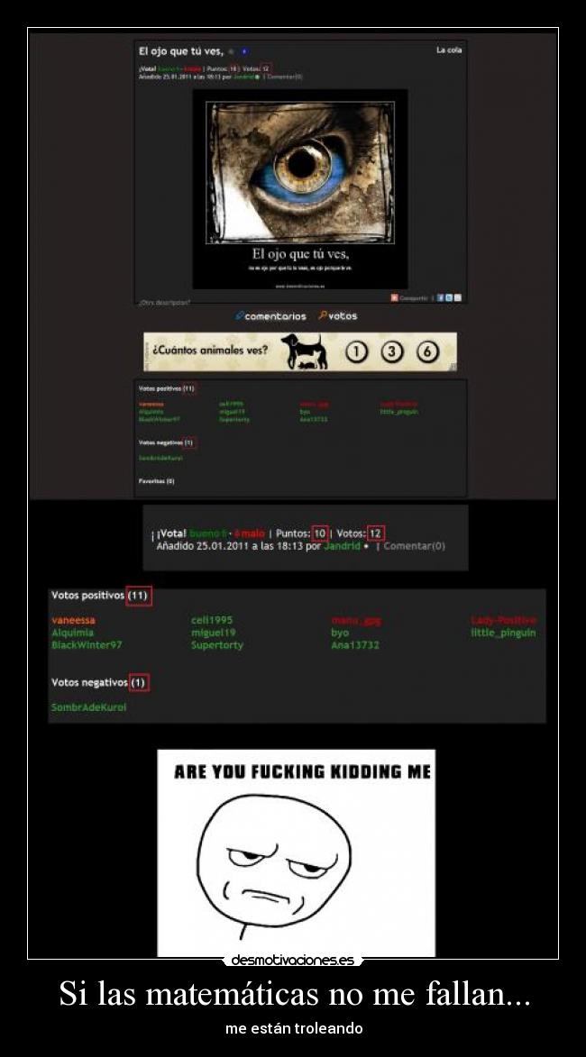 Si las matemáticas no me fallan... - me están troleando
