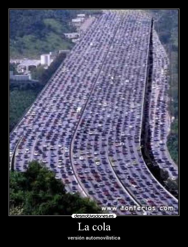 carteles atasco cola automovil desmotivaciones