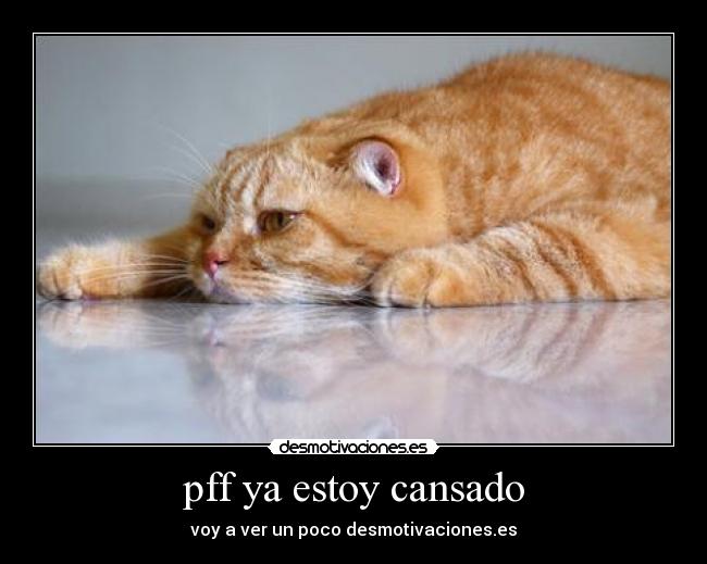 pff ya estoy cansado -