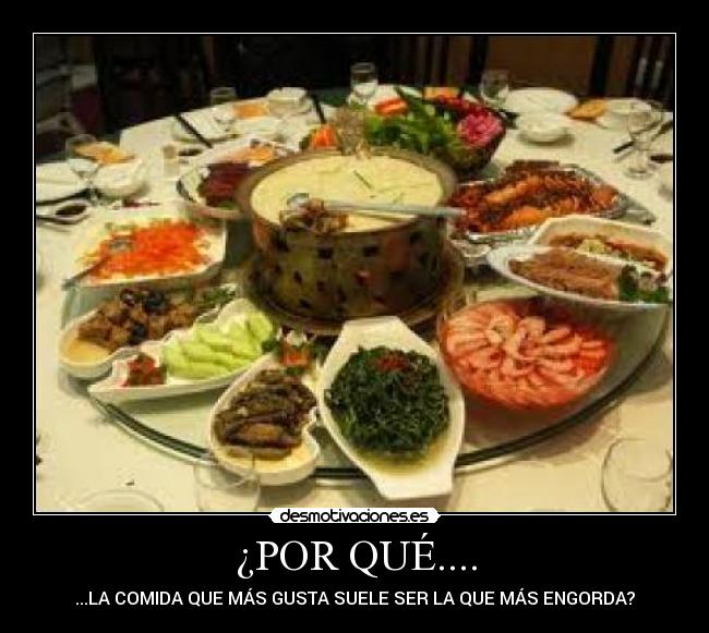 ¿POR QUÉ.... - ...LA COMIDA QUE MÁS GUSTA SUELE SER LA QUE MÁS ENGORDA?