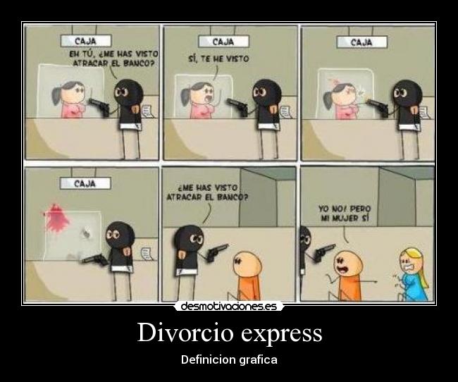 Divorcio express - Definicion grafica