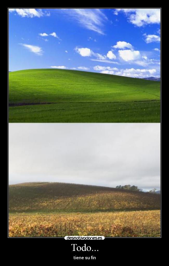 carteles windows xp vista paisaje desmotivaciones