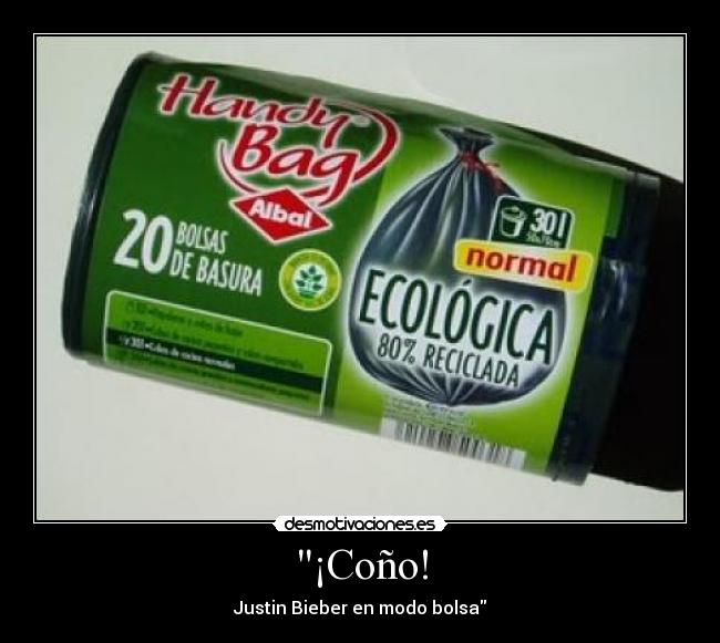 ¡Coño! - Justin Bieber en modo bolsa