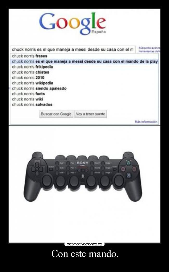 carteles ps3 play station chuck norris messi desmotivaciones