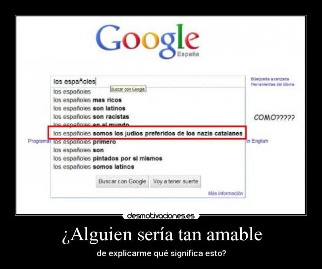 ¿Alguien sería tan amable - de explicarme qué significa esto?